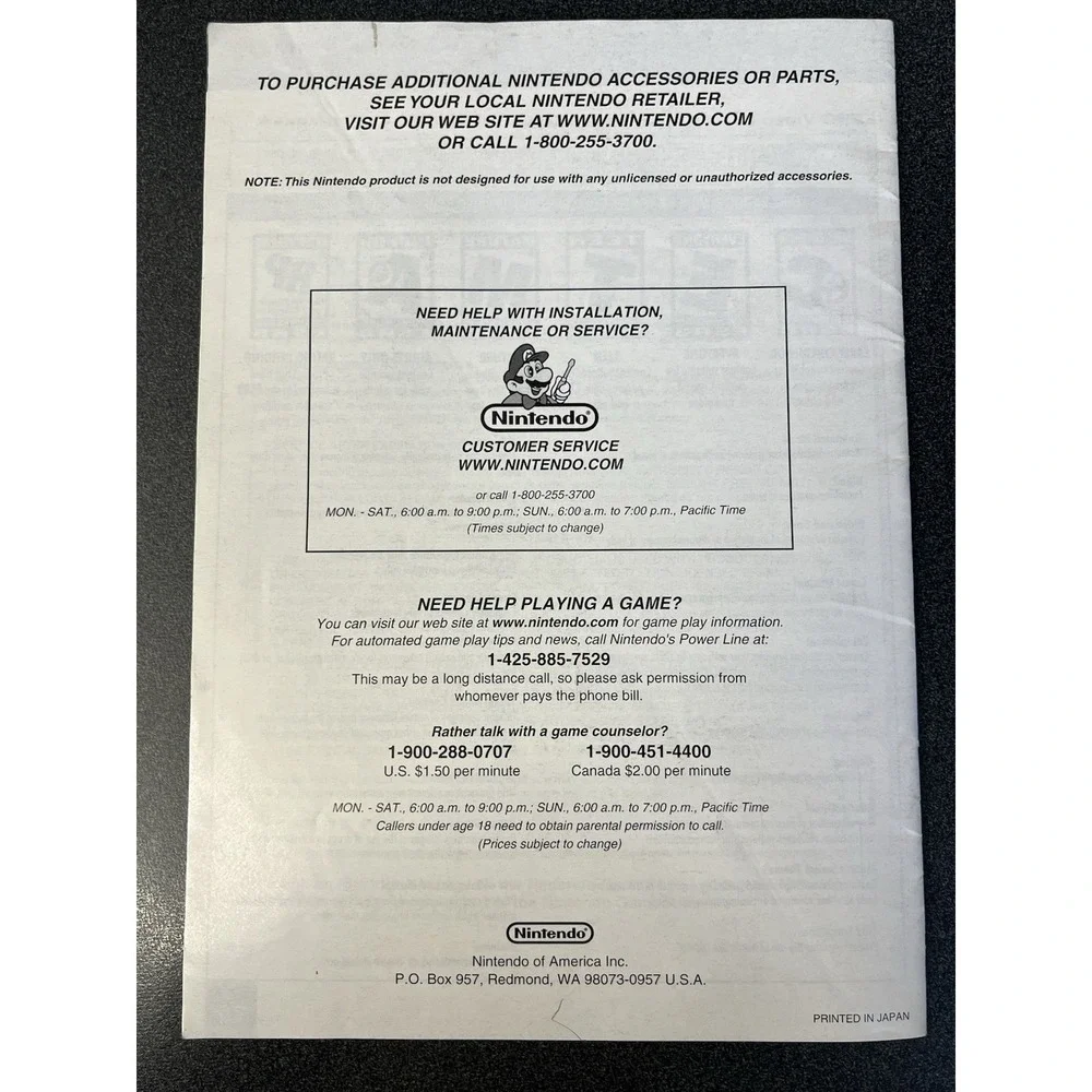 Nintendo Gamecube System Console Manual Instruction Booklet Only IM-DOL-USA-1